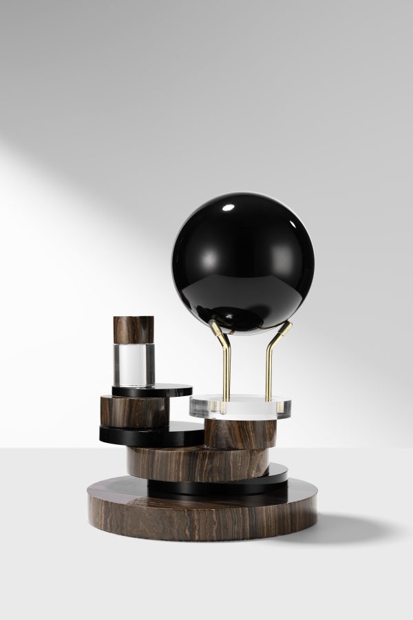 Abstract sculpture “Black Moon”