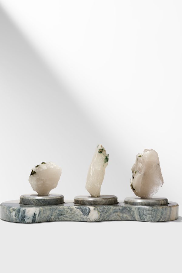 Quartz & Green Tourmaline display