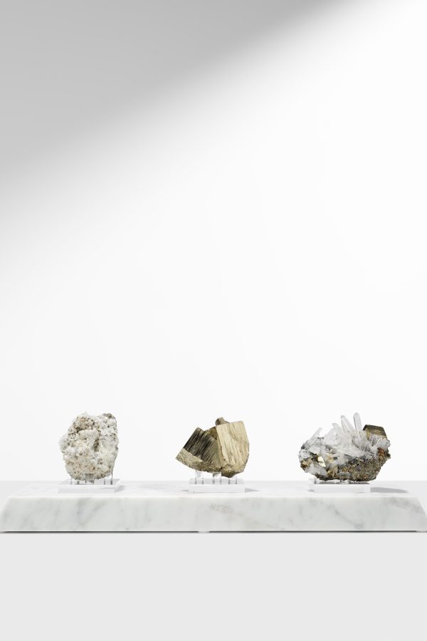 Quartz Needle point Cluster & Pyrite Cube specimens