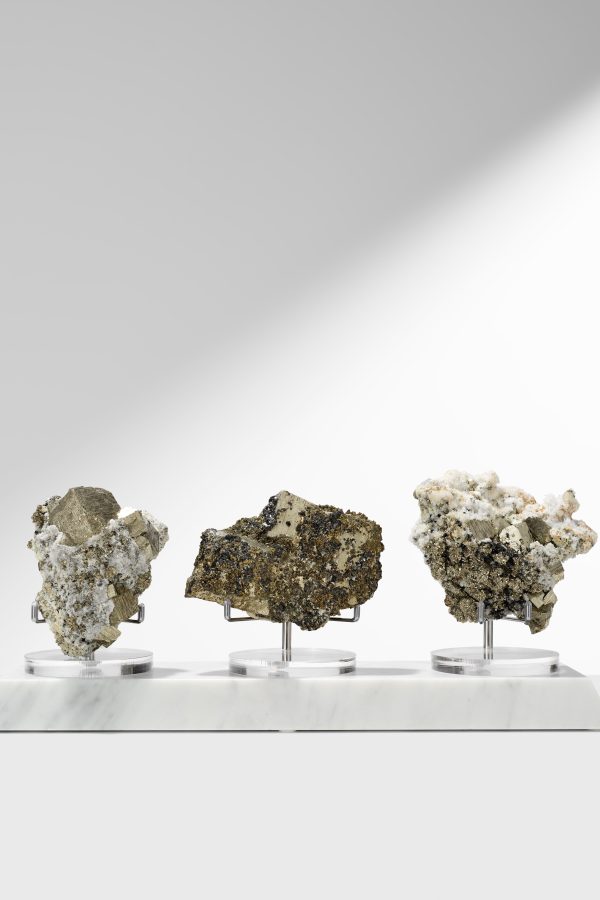 Quartz Needle point Cluster & Pyrite Cube specimens