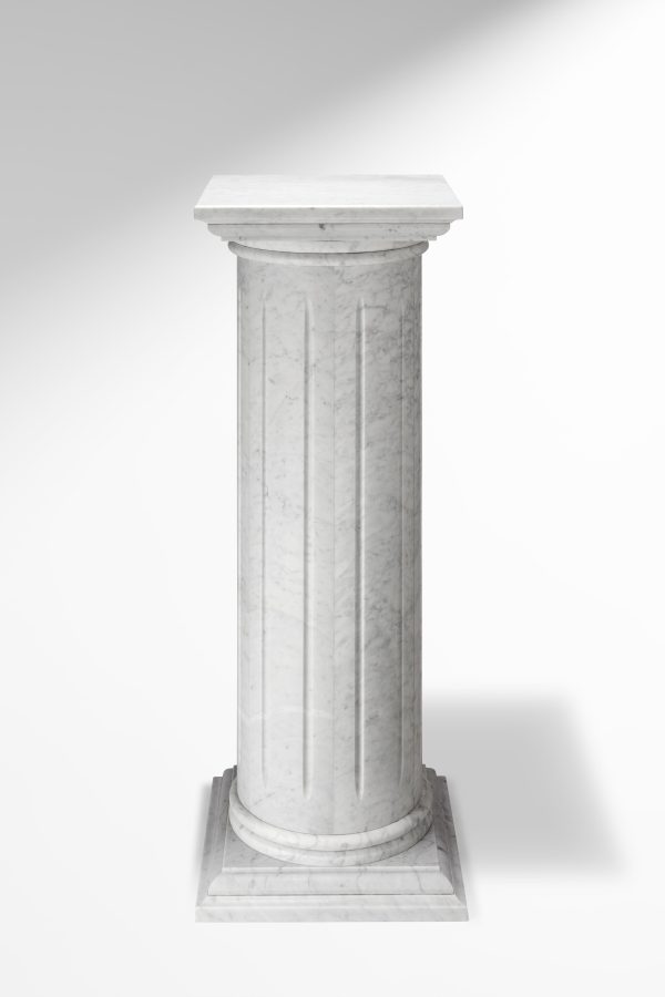 Honed Carrara Marble Display Plinth/Column